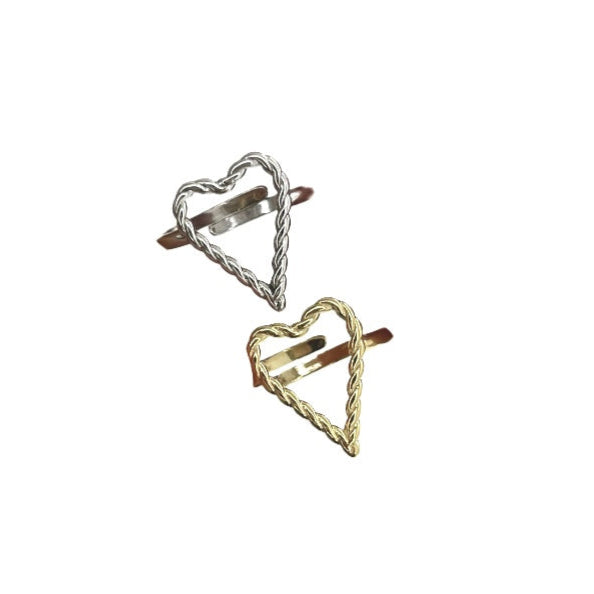 ANELLO CUORE INTRECCIO