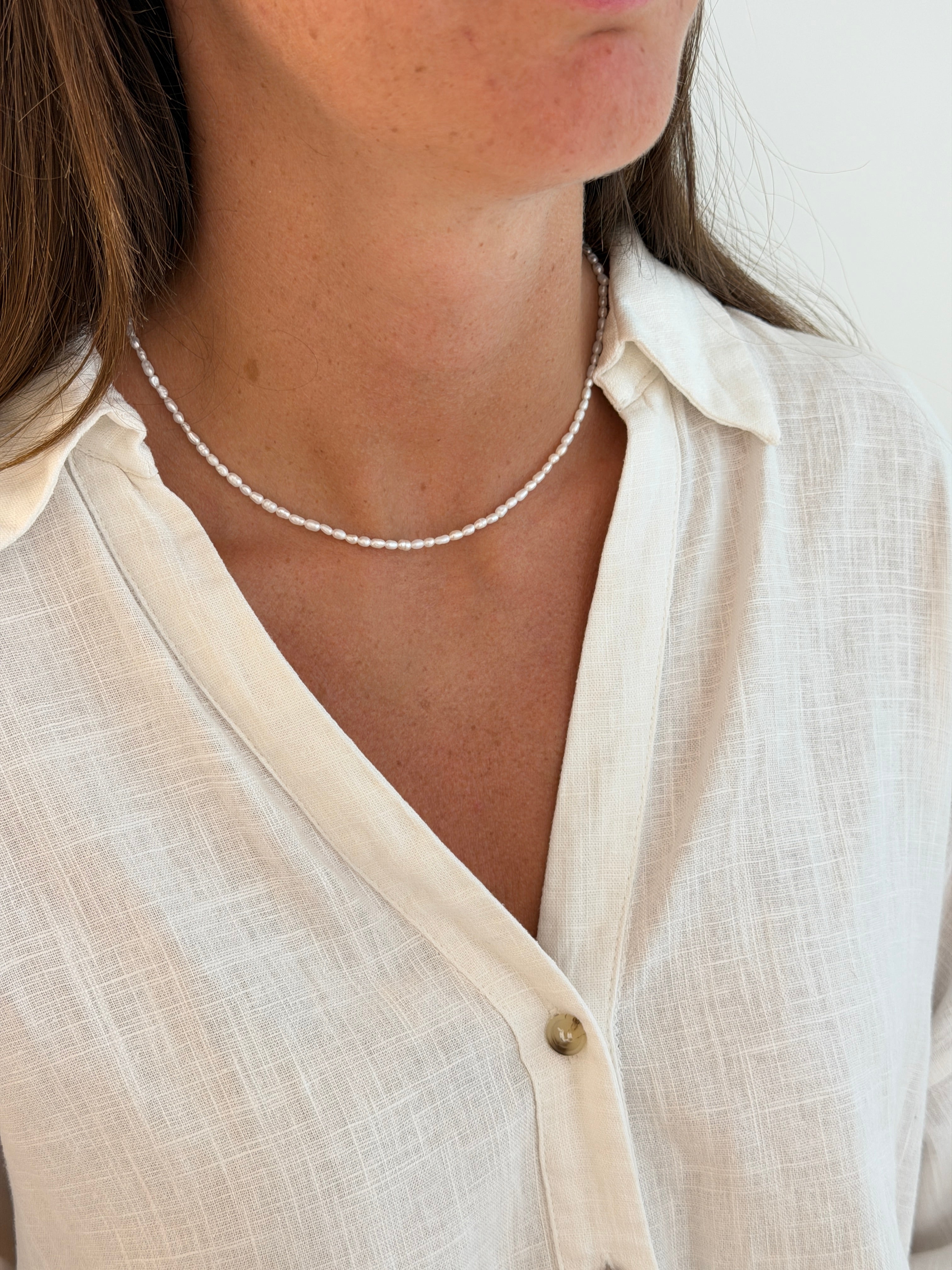COLLANA MICROPERLA CHICCO DI RISO