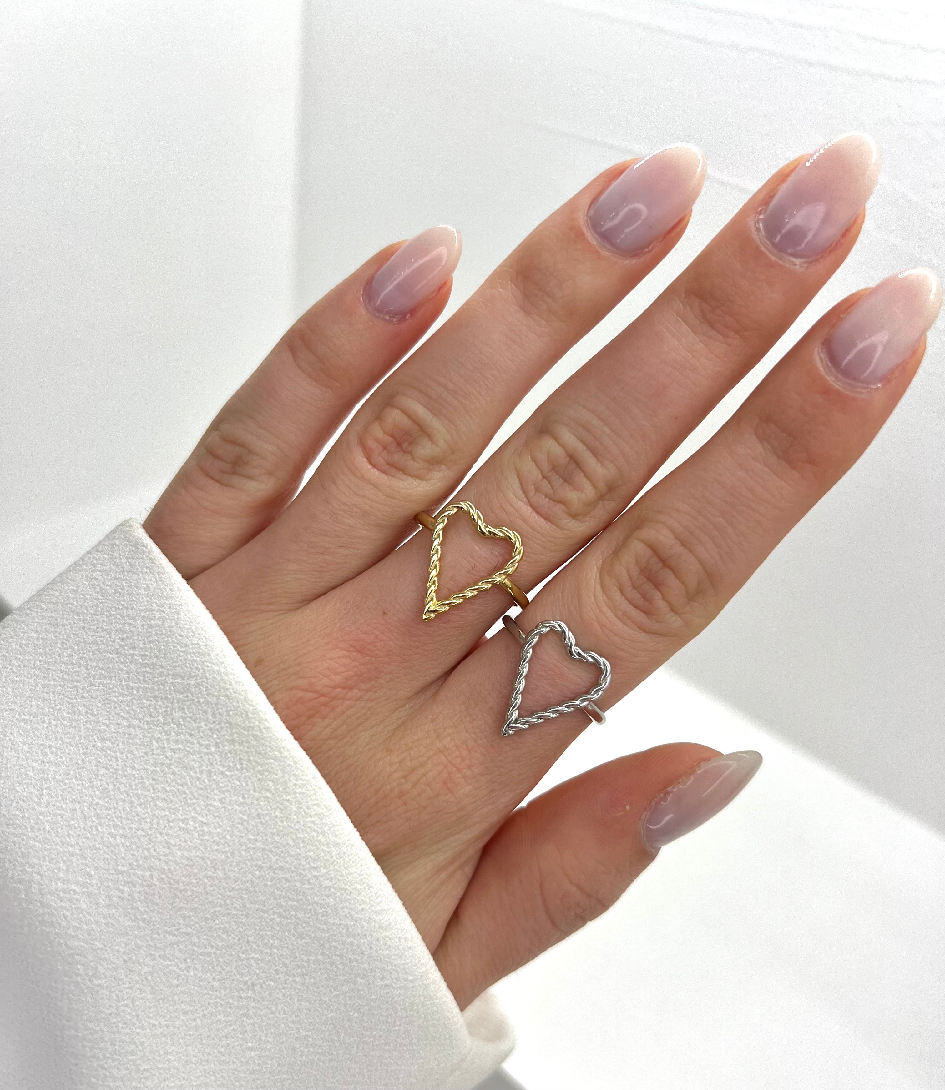 ANELLO CUORE INTRECCIO