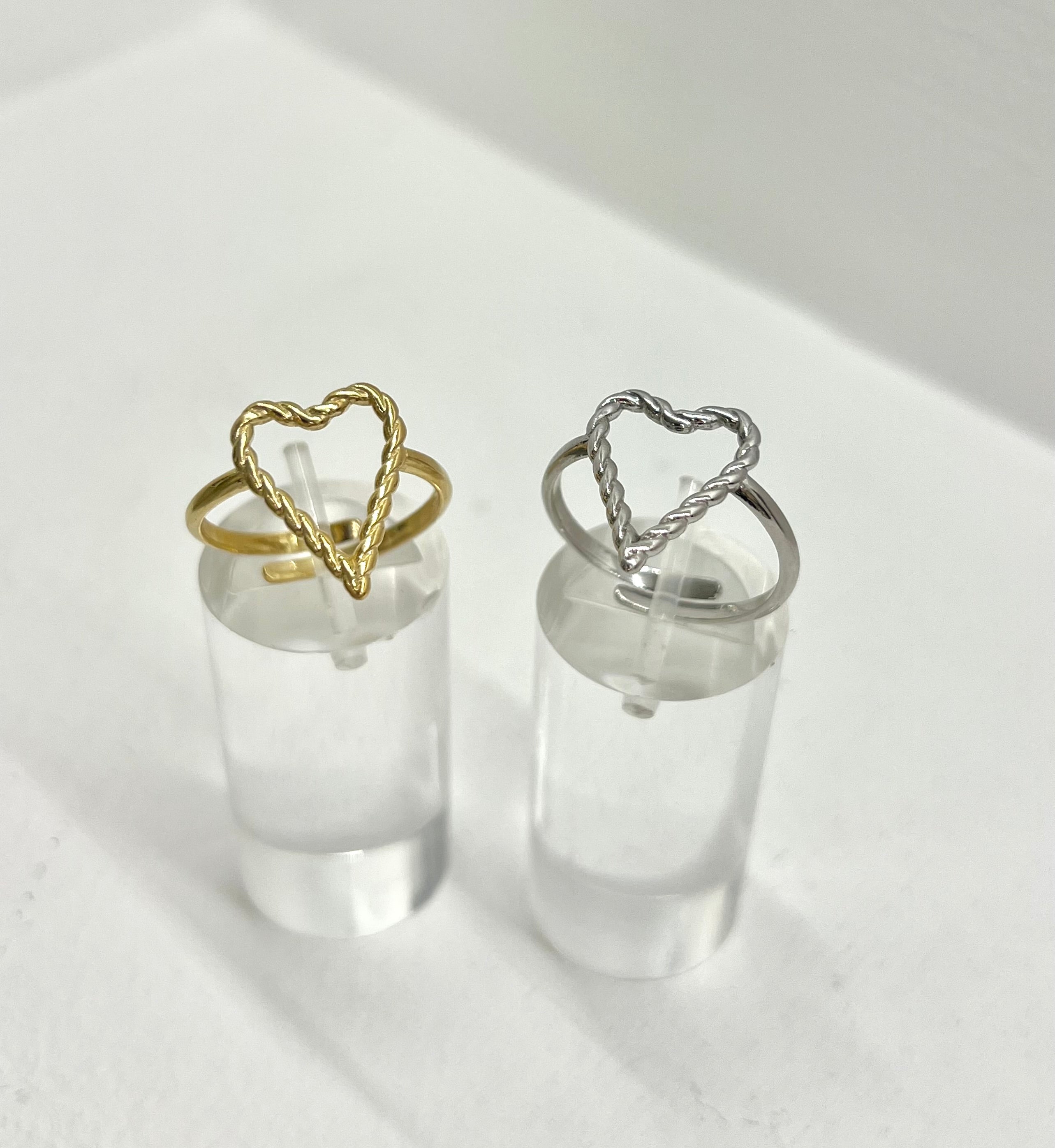 ANELLO CUORE INTRECCIO