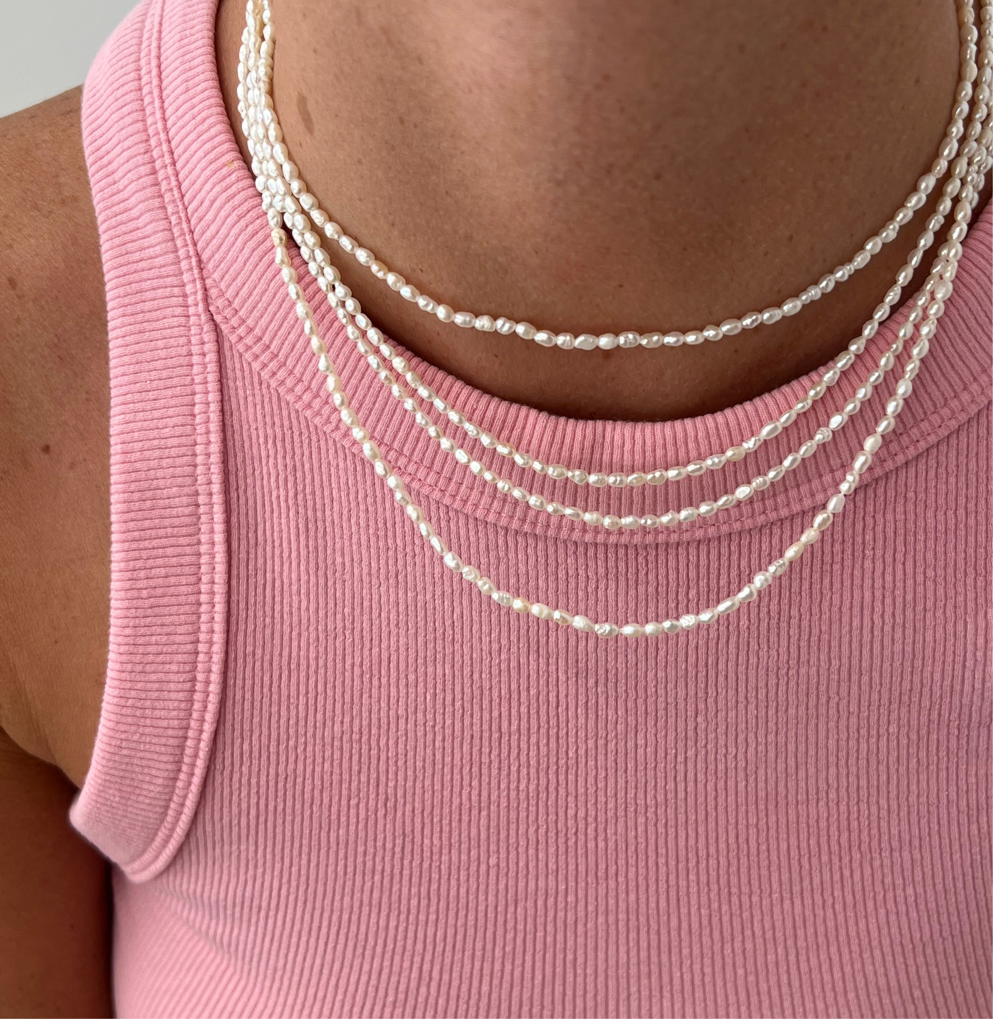 COLLANA MICROPERLA CHICCO DI RISO