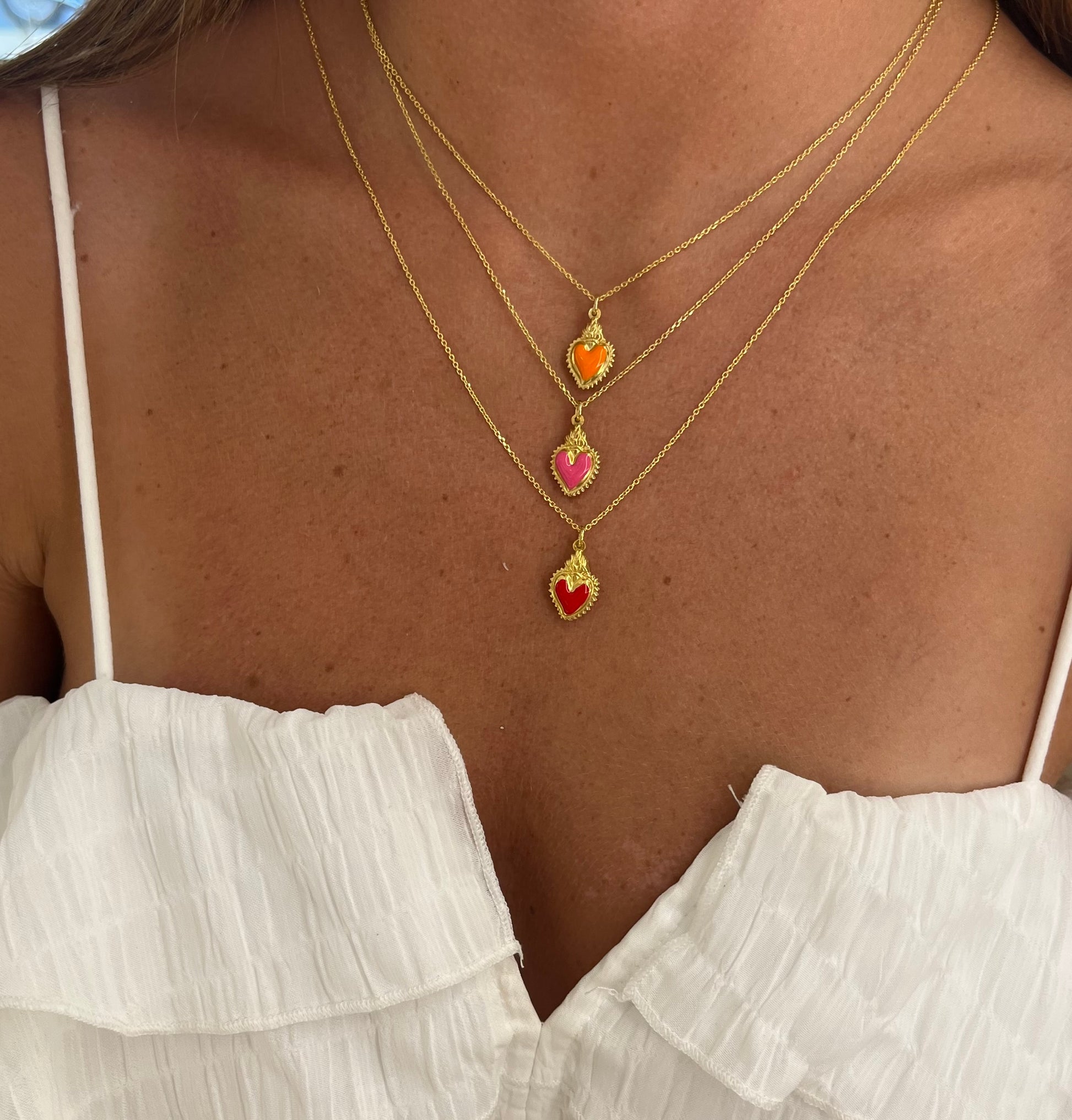 COLLANA CUORE SACRO RAINBOW
